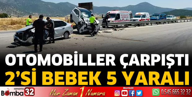 Otomobiller çarpıştı 