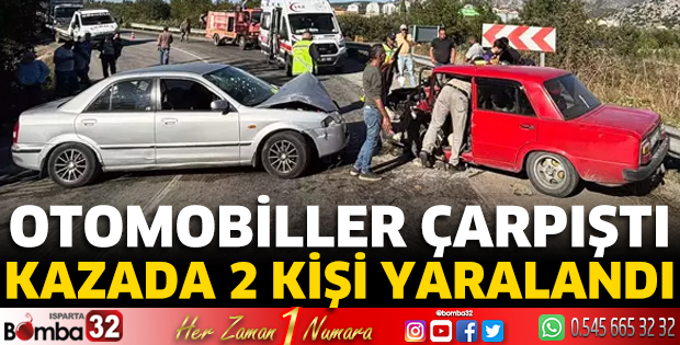 Otomobiller çarpıştı: 2 yaralı