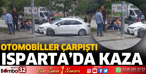 Otomobiller çarpıştı