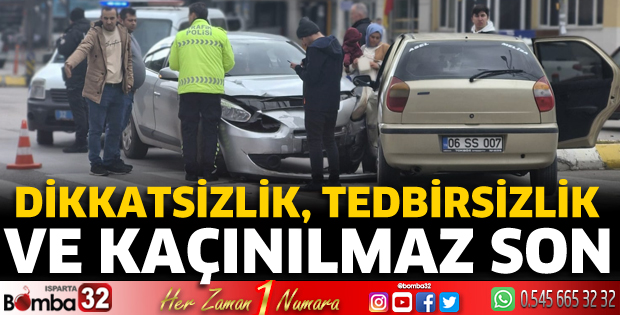 Otomobiller çarpıştı