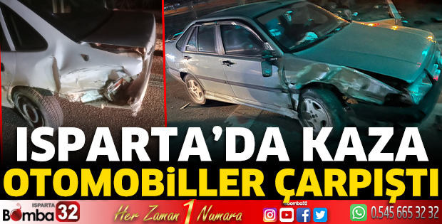 Otomobiller çarpıştı