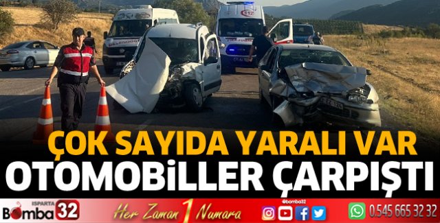 Otomobiller çarpıştı