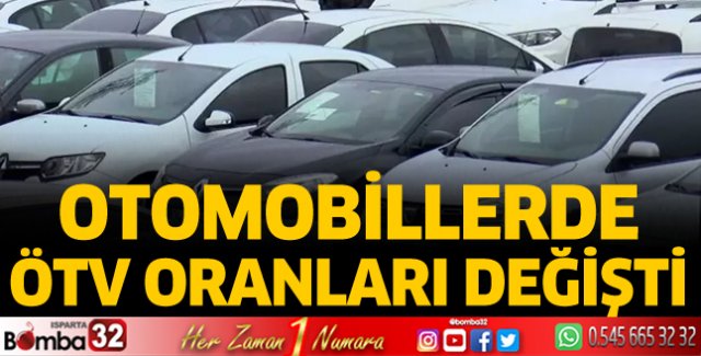 Otomobillerde ÖTV oranları değişti