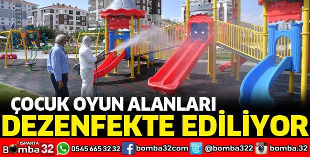 OYUN ALANLARI DEZENFEKTE EDİLİYOR