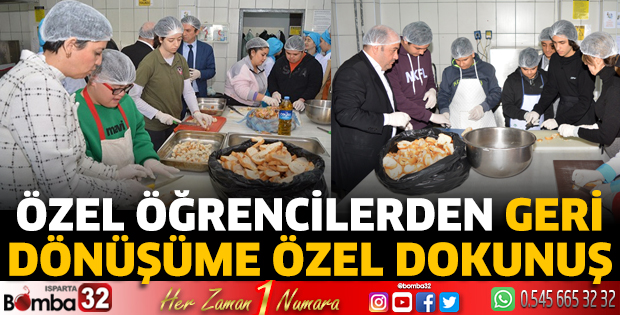 Özel öğrencilerden geri dönüşüme özel dokunuş