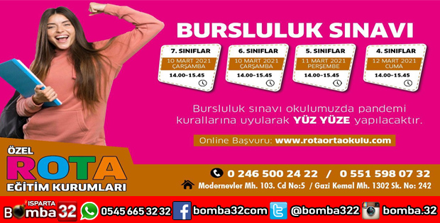 Özel Rota'dan Bursluluk Sınavı