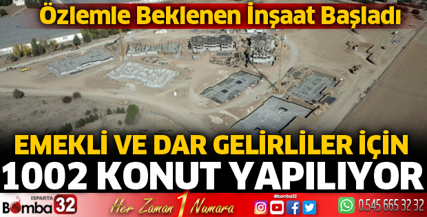Özlemle beklenen 1002 konut yükseliyor