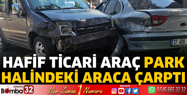Park halindeki araca çarptı