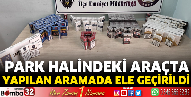 Park halindeki araçta yapılan aramada ele geçirildi