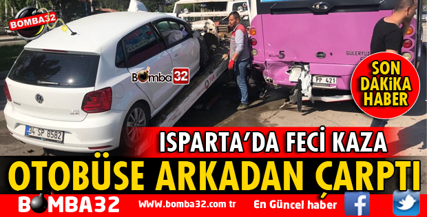 PARK HALİNDEKİ OTOBÜSE ARKADAN ÇARPTI