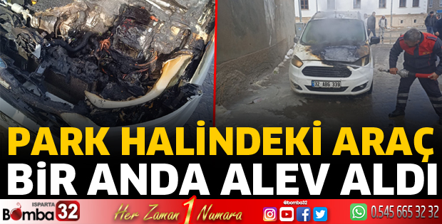 Park halindeyken aniden alev aldı 