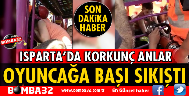 PARKTAKİ OYUNCAĞA BAŞI SIKIŞAN ÇOCUĞU İTFAİYE KURTARDI