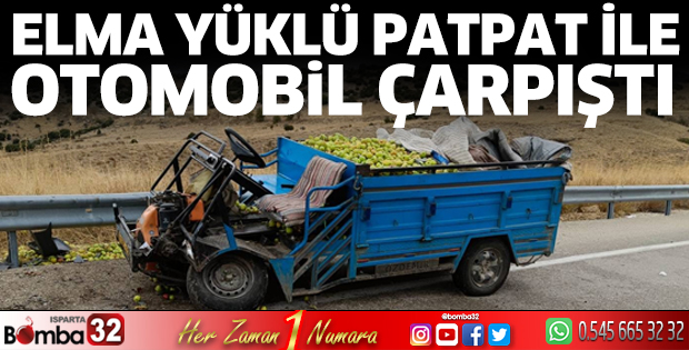 Patpat ile otomobil çarpıştı: 1 yaralı