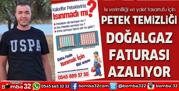PETEK TEMİZLİĞİ İLE  DOĞALGAZ FATURASI AZALIYOR