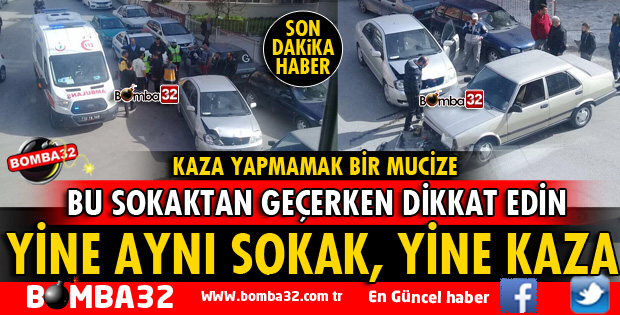 PİRİMEHMET MAHALLESİNDE YİNE AYNI SOKAK YİNE KAZA!