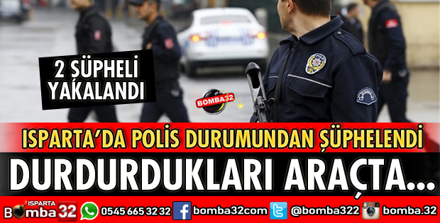 POLİSİN DURDURDUĞU ARAÇTA ELE GEÇİRİLDİ