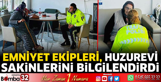 Polislerden Huzurevi sakinlerine ziyaret