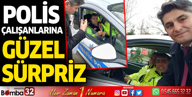 Polislere güzel sürpriz