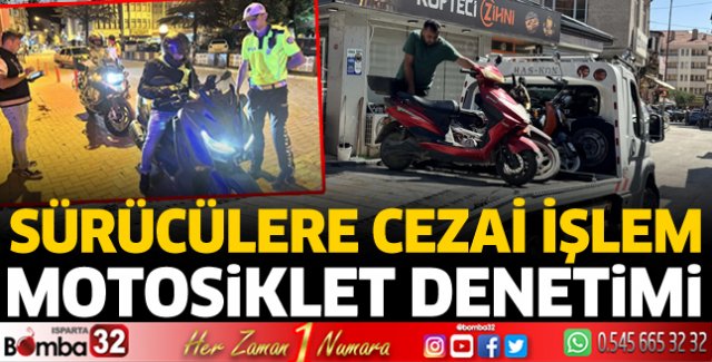 Polisten motosiklet denetimi