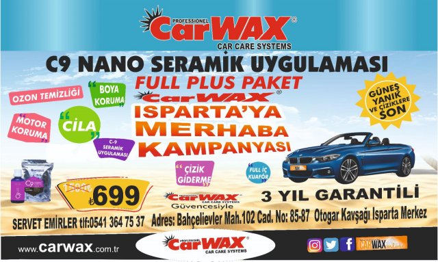 PROFESYONEL CARWAX HİZMETİNİZDE