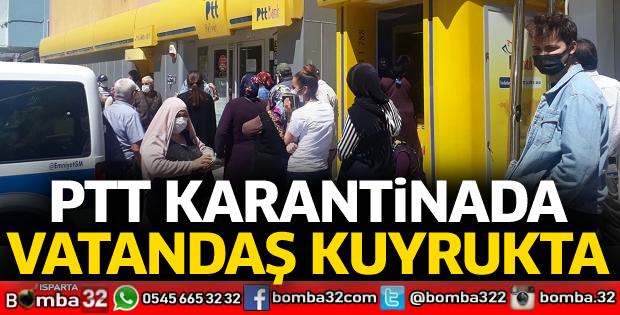 PTT karantinada, vatandaş kuyrukta