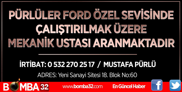PÜRLÜLER FORD ÖZEL SERVİSİNE PERSONEL ARANIYOR