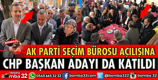 RAKİBİNİN SEÇİM BÜROSU AÇILIŞINA KATILDI