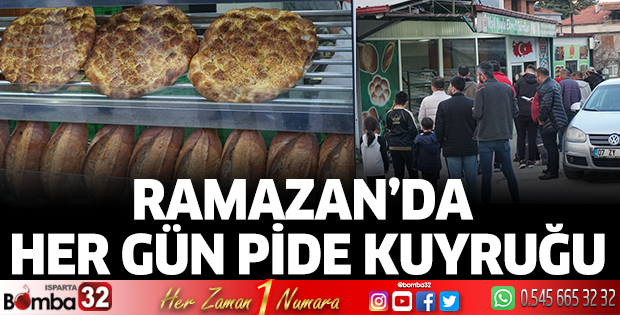 Ramazan ayının gelmesi ile fırınların önünde pide kuyrukları oluştu