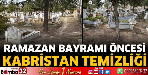 Ramazan bayramı öncesi kabristan temizliği