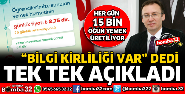 REKTÖR ÇARIKÇI'DAN ÖĞRENCİLERE YEMEK AÇIKLAMASI