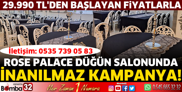 Rose Palace Düğün Salonunda İnanılmaz Kampanya!