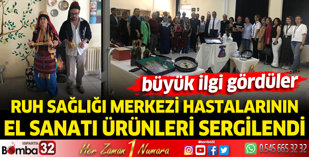 Ruh Sağlığı Merkezi hastalarının el sanatı ürünleri sergilendi