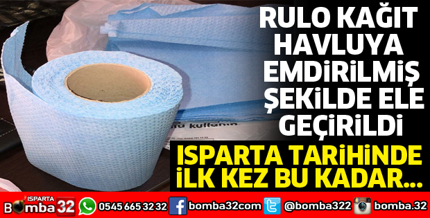 RULO KAĞIT HAVLUYA EMDİRİLMİŞ ŞEKİLDE ELE GEÇİRİLDİ