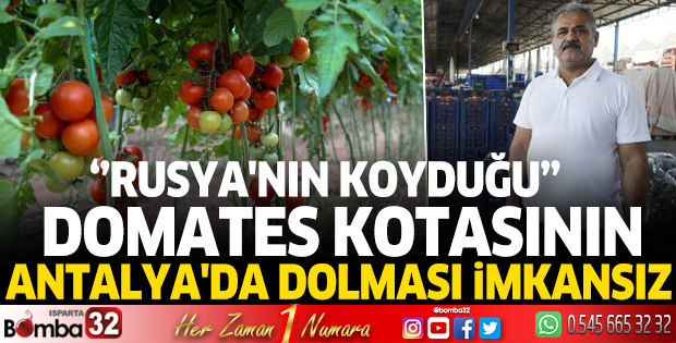 Rusya'nın koyduğu domates kotasının Antalya'da dolması imkansız