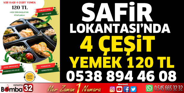 Safir Lokantası’nda 4 Çeşit Yemek 120 ₺