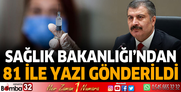 Sağlık Bakanlığı 81 ile yazı gönderdi