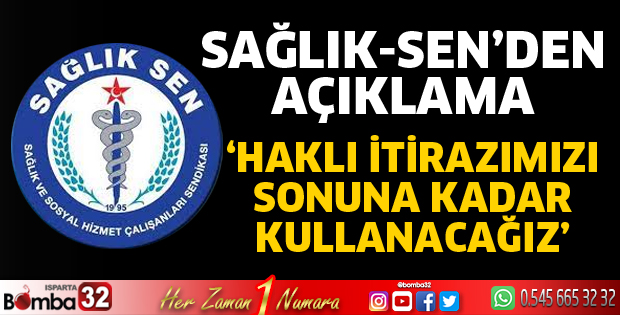 Sağlık-Sen'den açıklama 