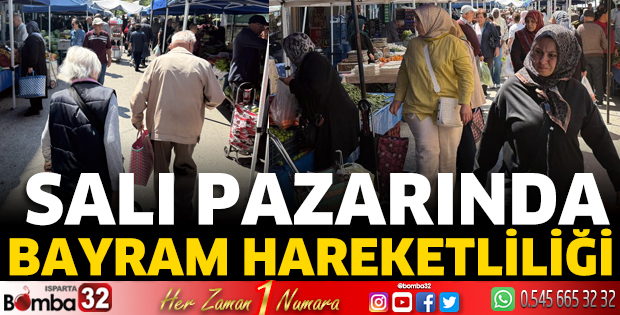 Salı pazarında bayram hareketliliği