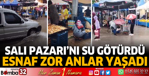 Salı Pazarı'nı su götürdü
