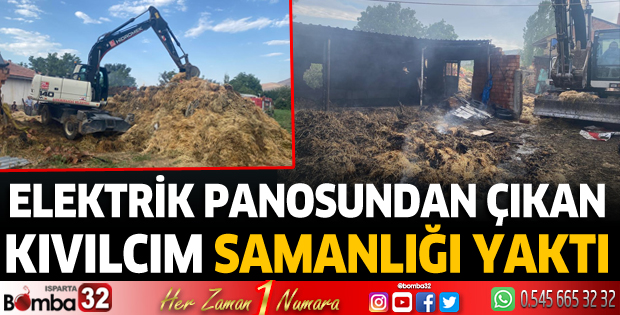 Samanlık alev aldı