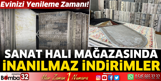 Sanat Halı Mağazasında inanılmaz indirimler