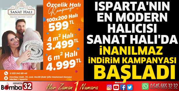 Sanat Halı'da İnanılmaz İndirim Kampanyası Başladı