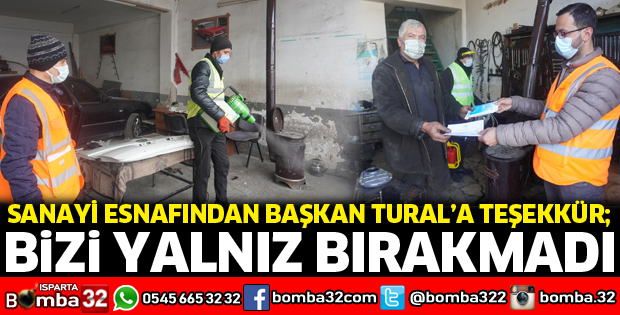 Sanayi esnafından Başkan Tural’a teşekkür