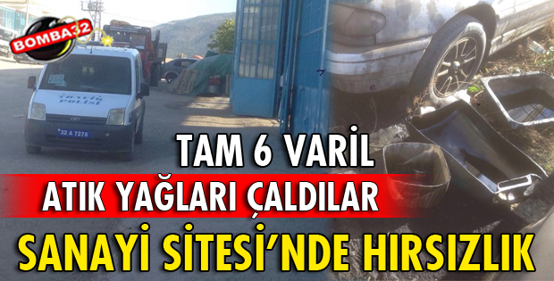 SANAYİ SİTESİ'NDE HIRSIZLIK!