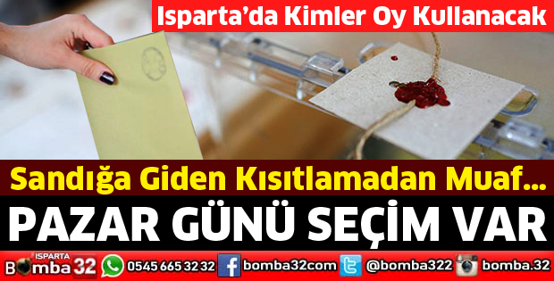 Sandığa giden kısıtlamadan muaf