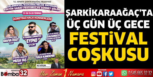 Şarkikaraağaç festivale hazırlanıyor