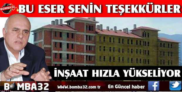 Şarkikaraağaç KYK yurdu hızla yükseliyor