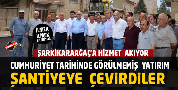 ŞARKİKARAAĞAÇ'A HİZMET YAĞMURU