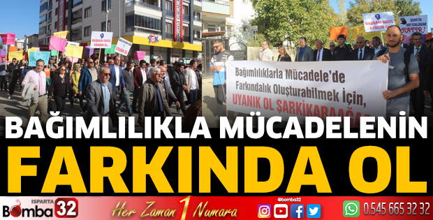 Şarkikaraağaç'ta farkındalık yürüyüşü