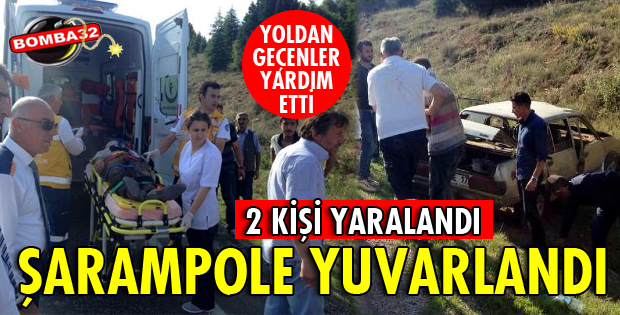 ŞARKİKARAAĞAÇ'TA TRAFİK KAZASI: 2 YARALI